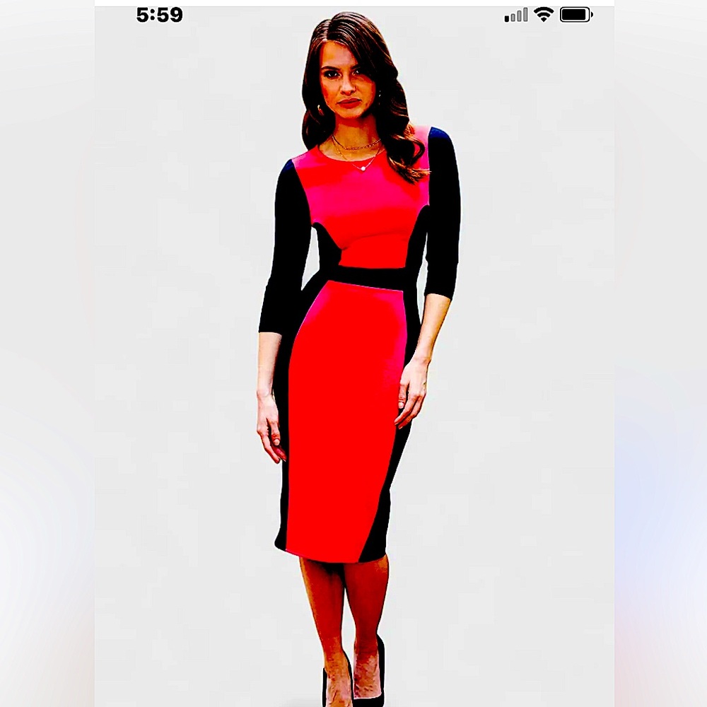 Alloy Vintage Bodycon Colorblock Black and Red Mini Dress Sz S